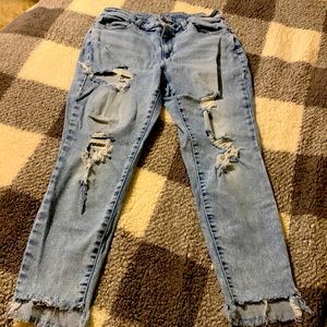Light washed cropped denim jeans SZ 12 Reg